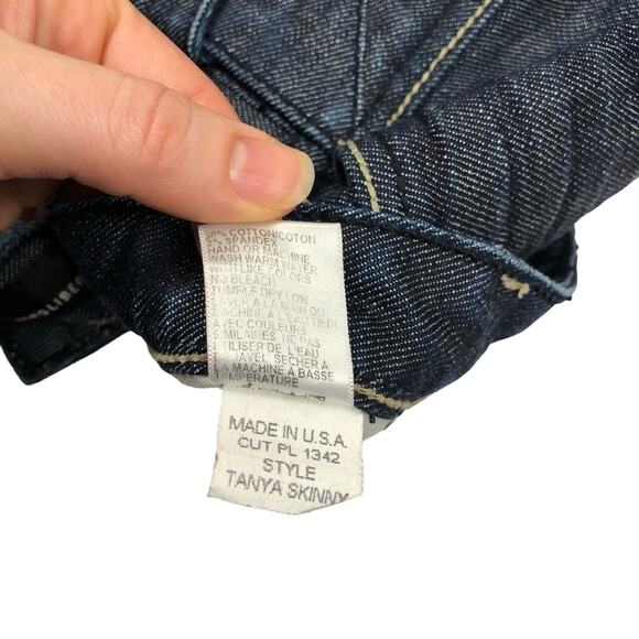 Peoples Liberation Womens Tanya Skinny Bermuda Shorts Size 26 Dark Wash Denim. - Picture 7 of 9